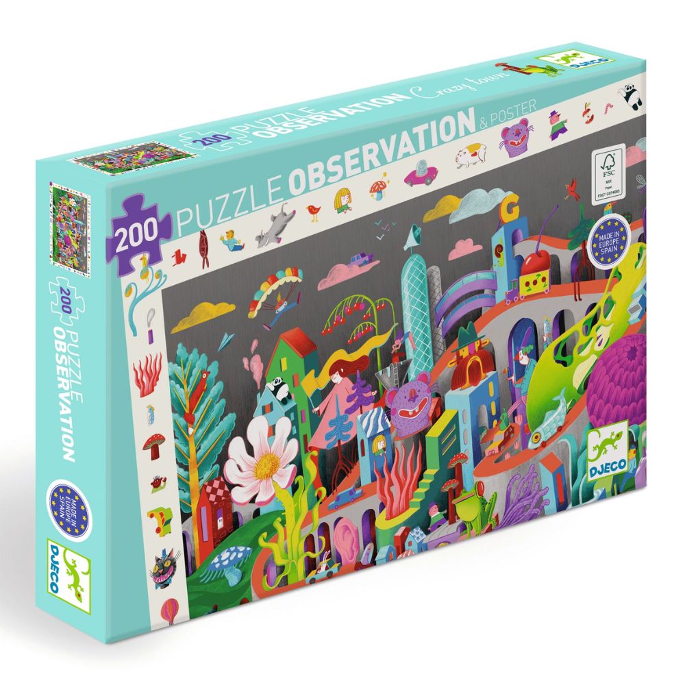 Crazy Town - Djeco Observation Puzzle DJ07462 | Djeco puzzles 