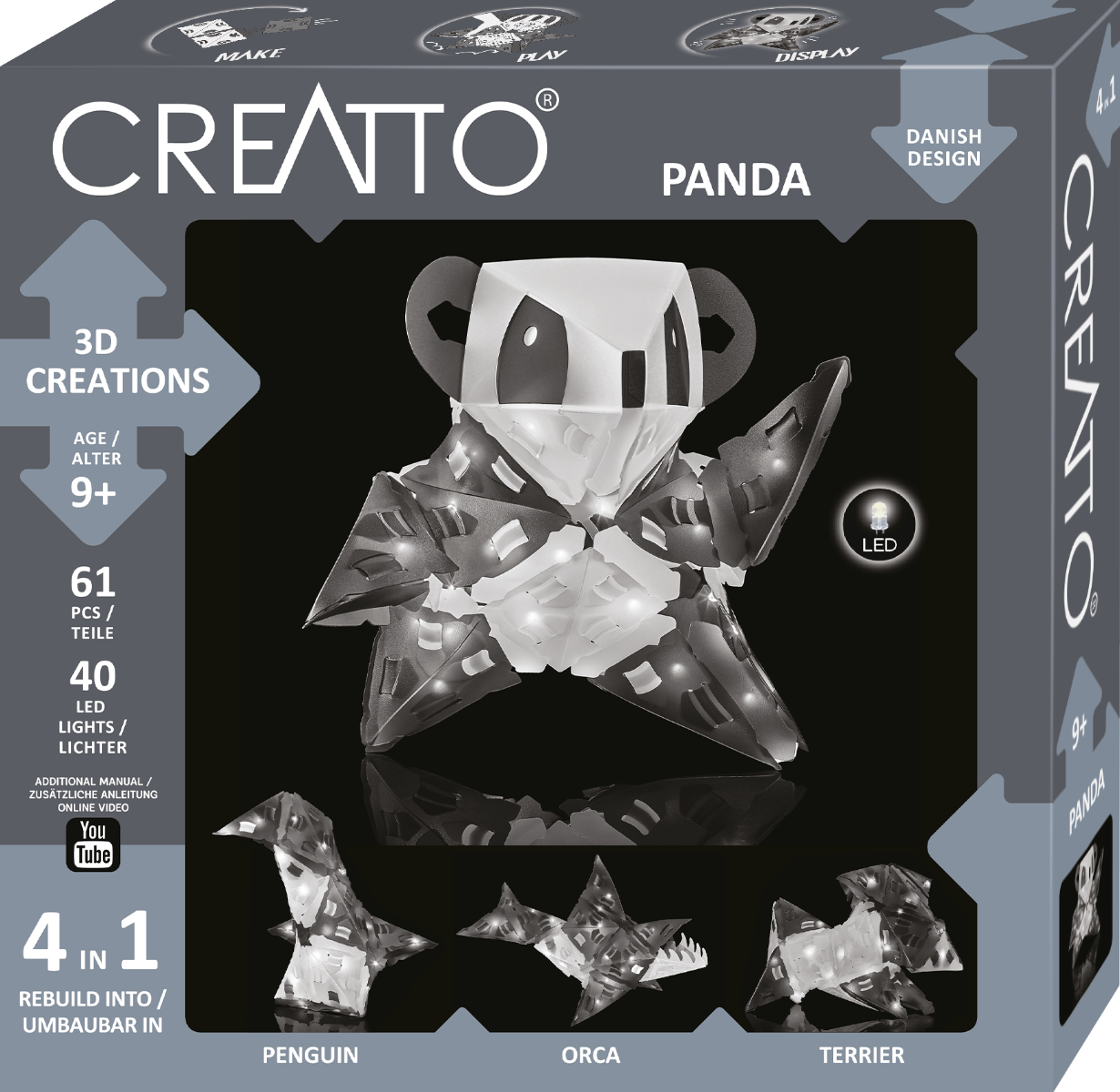 Creatto 3D Model Making with Lights - Panda | Crafts4Kids · Crafts4Kids