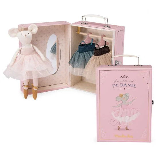 Moulin Roty La Petite Ecole de Danse – &nbsp;Ballerina Mouse with a Suitcase