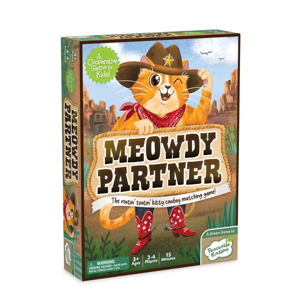 Peaceable Kingdom Meowdy Partner - The Cowboy Matching Game