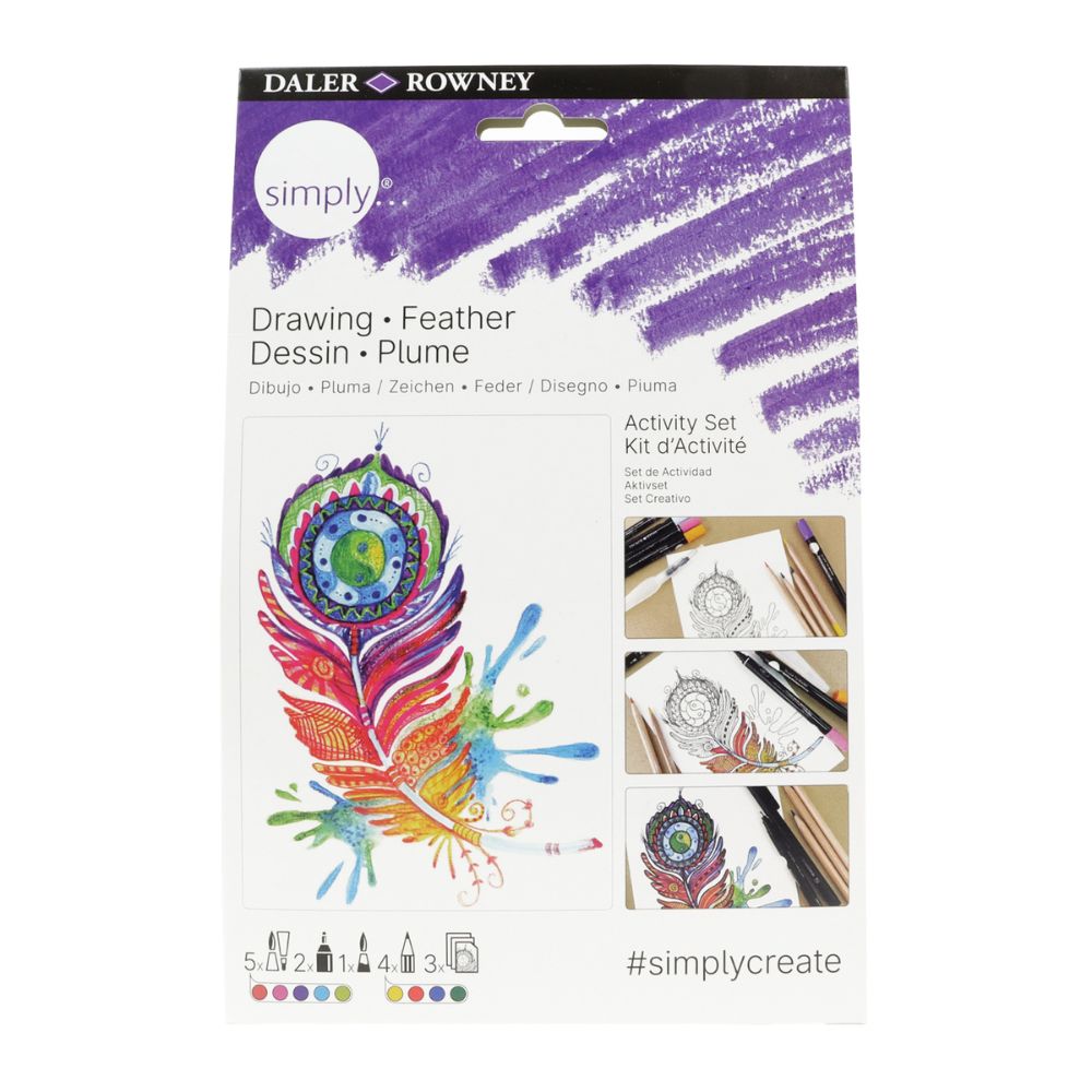 Daler Simply Drawing Feather Activity Set