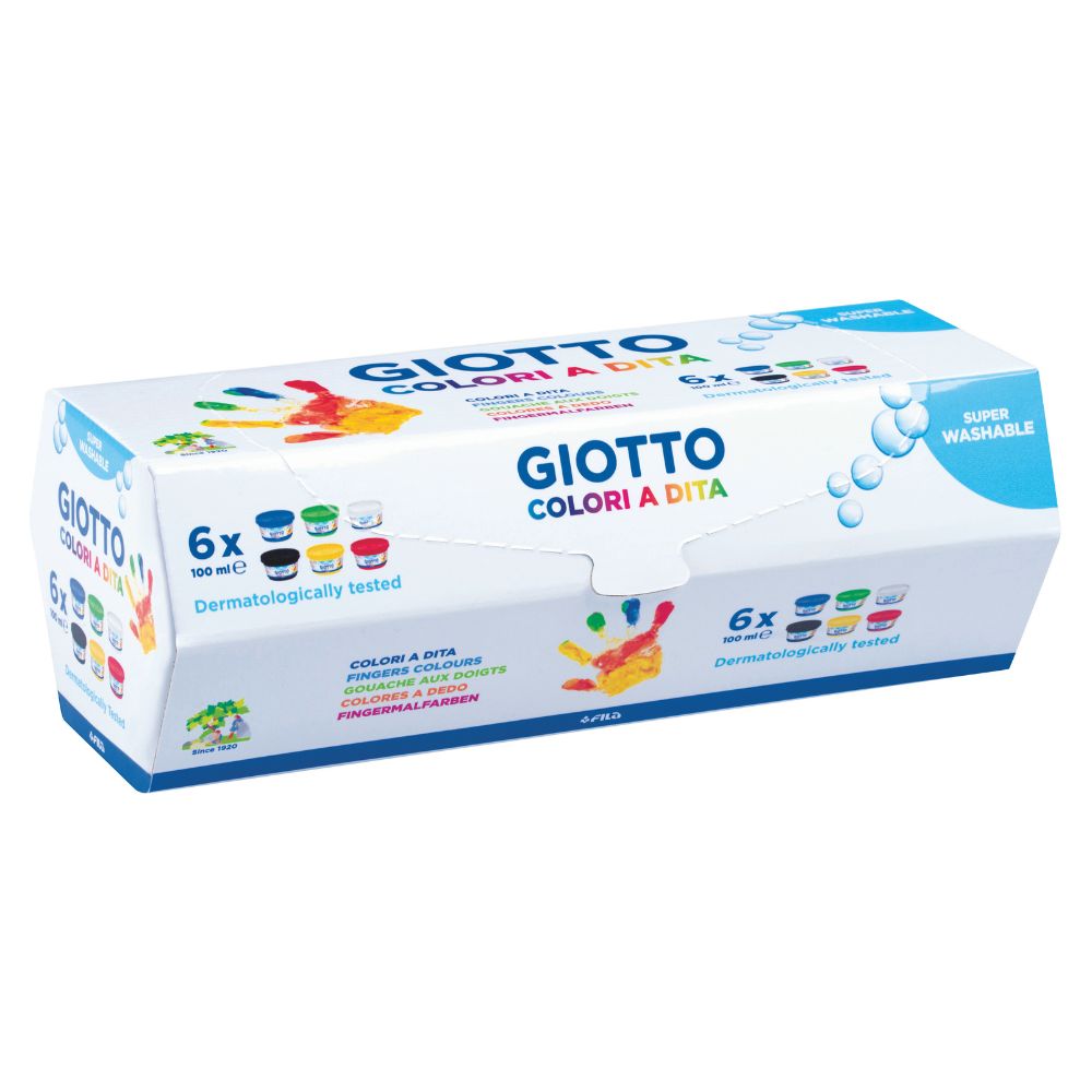 Giotto Finger Paint 6 x 100ml Set