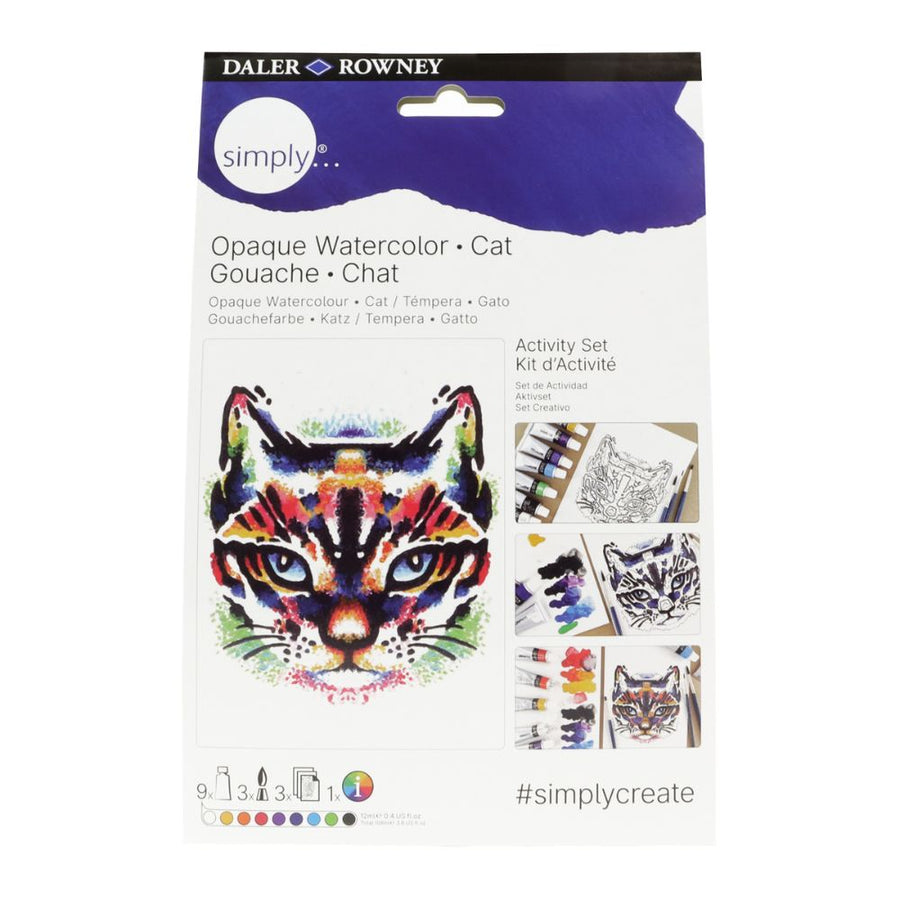 Daler Simply Gouache Cat Activity Set