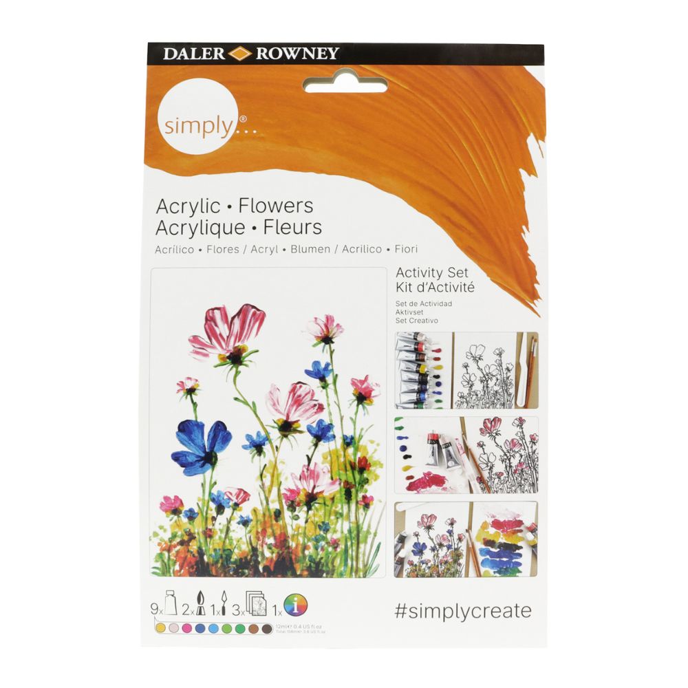 Daler Simply Acrylic Flowers Activity Set