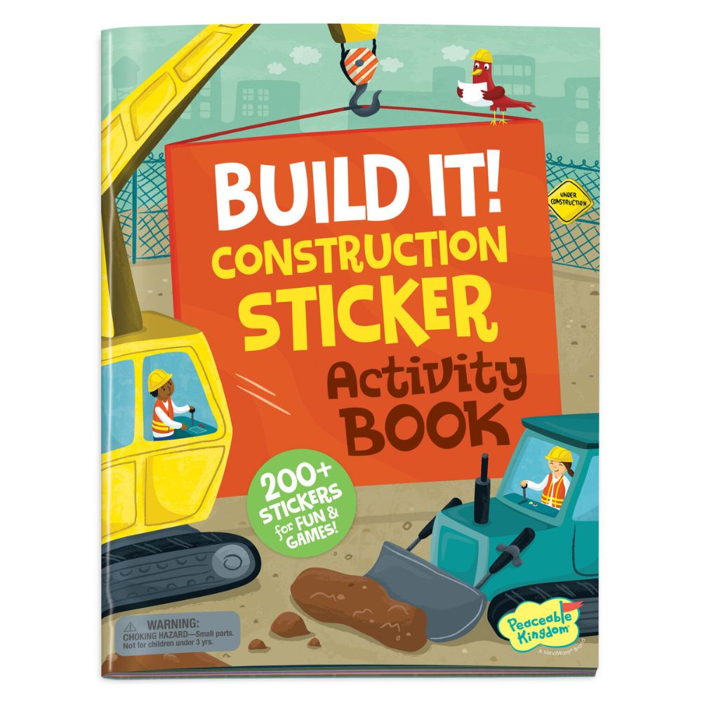 Peaceable Kingdom Activity Sticker Book - Build It! Construction