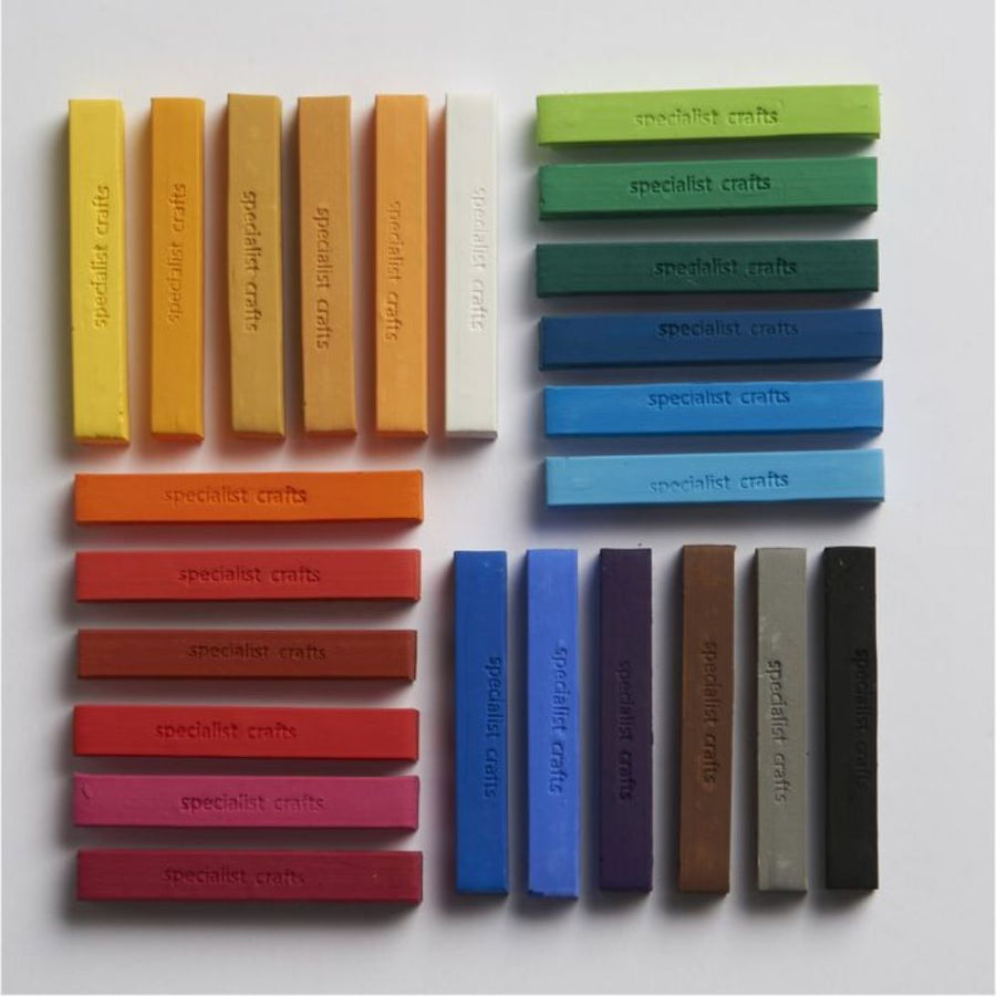 24 Assorted Coloured Soft Pastels