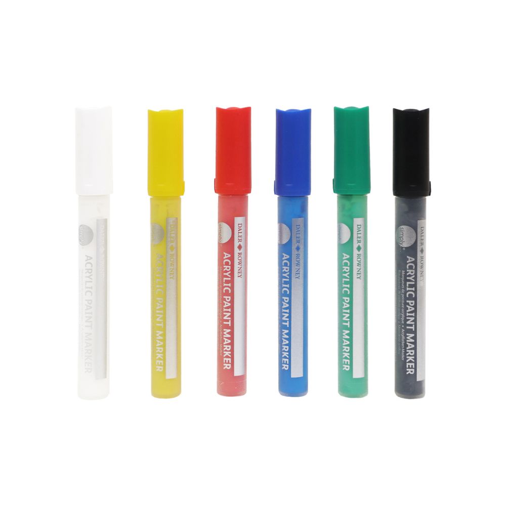 Daler Simply Acrylic Marker Set 6pcs