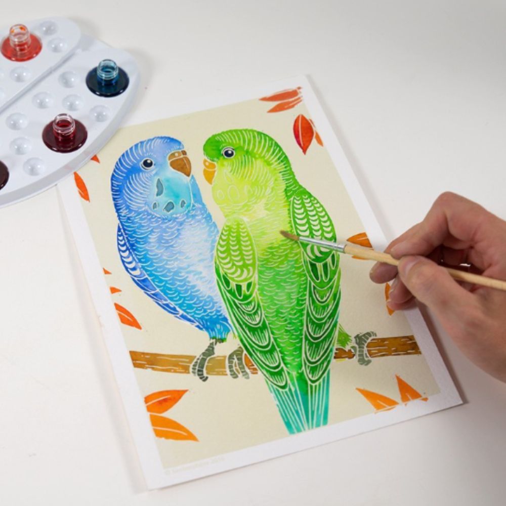 Aquarellum Junior Parrots - Paint by Numbers for Kids