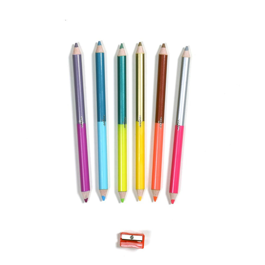 Eeboo Dinosaur 6 Jumbo Double-Sided Pencils