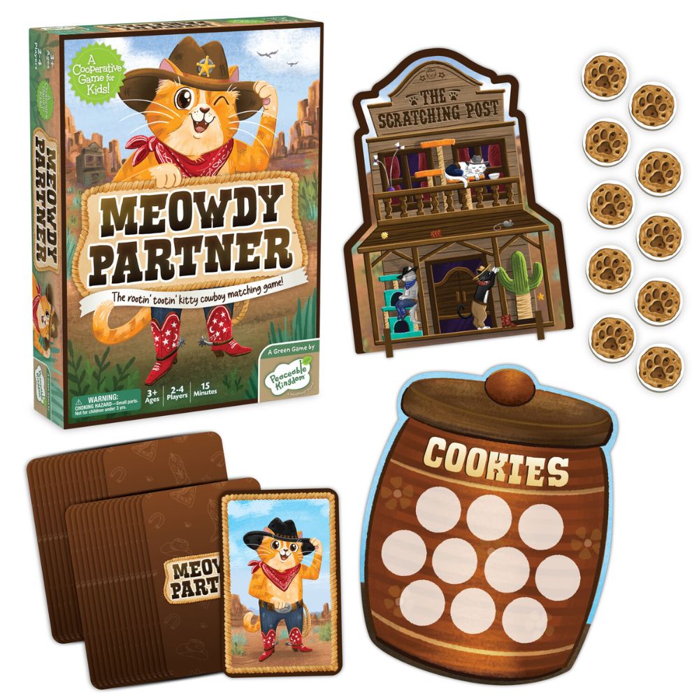 Peaceable Kingdom Meowdy Partner - The Cowboy Matching Game