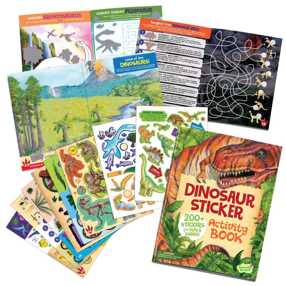 Peaceable Kingdom Activity Sticker Book - Dinosaurs