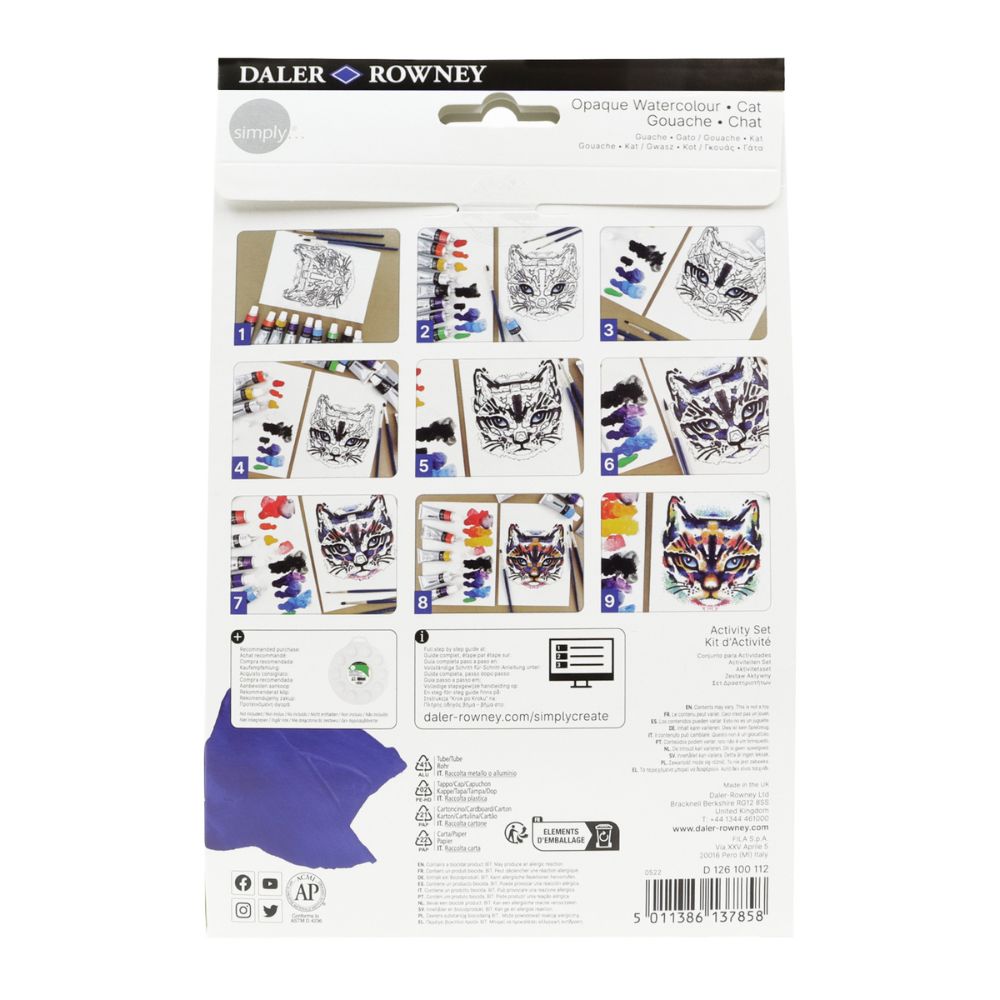 Daler Simply Gouache Cat Activity Set