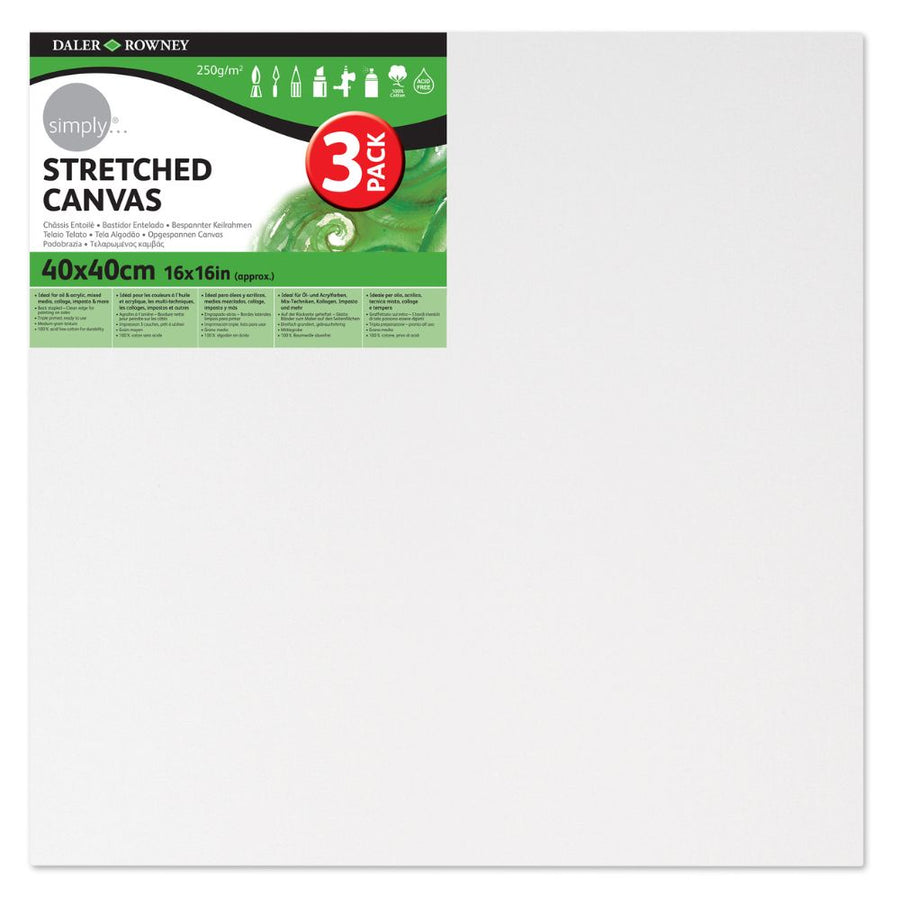 Daler Simply Canvas 3pk - 40 x 40 / 16 x 16"