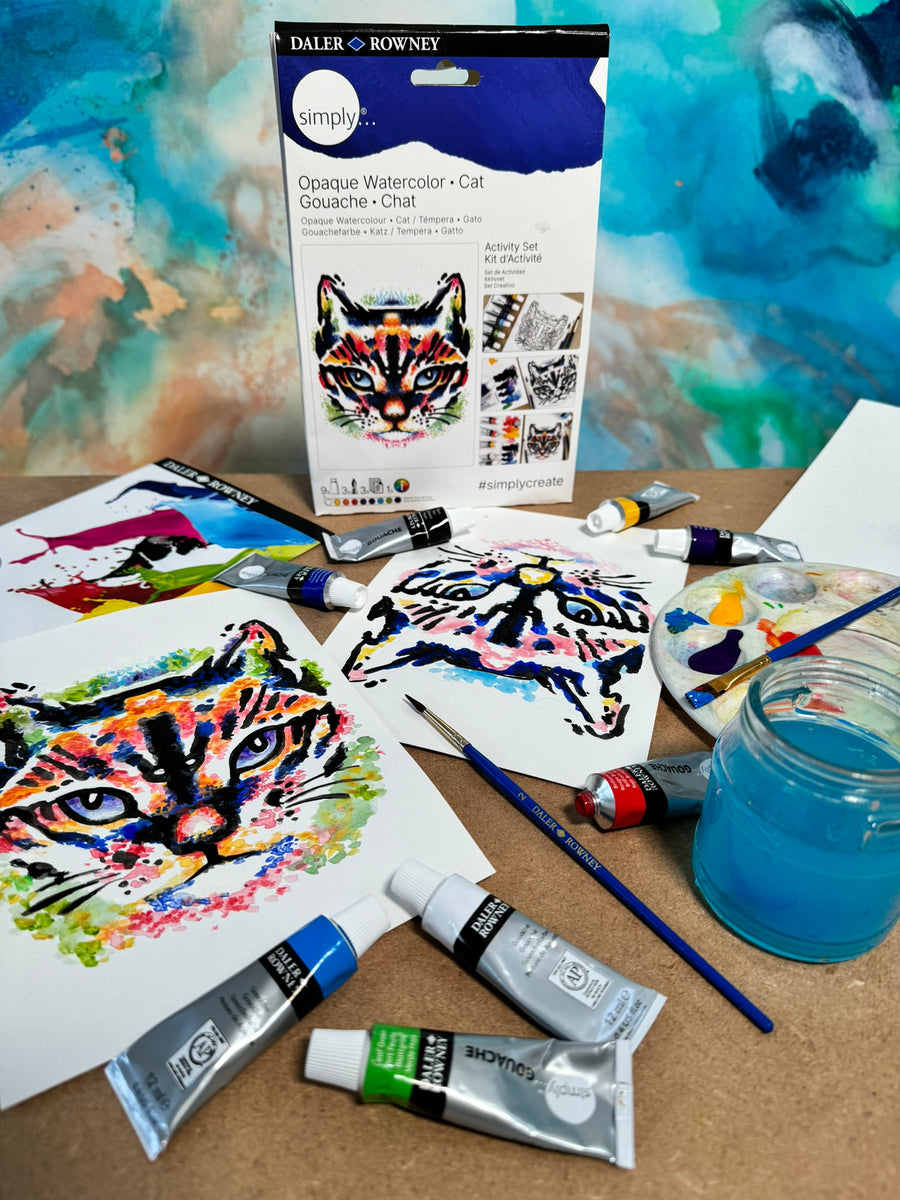 Daler Simply Gouache Cat Activity Set