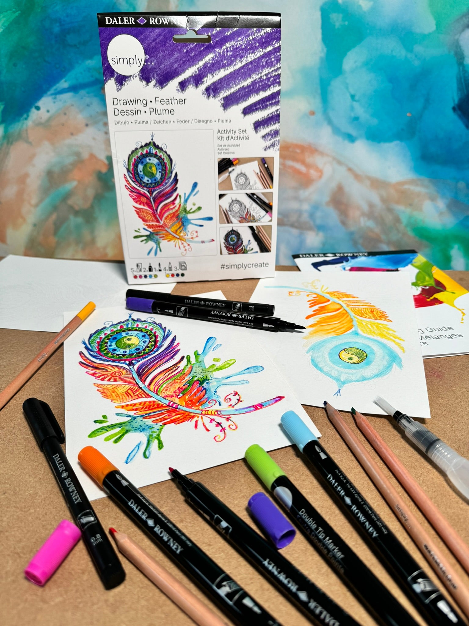 Daler Simply Drawing Feather Activity Set