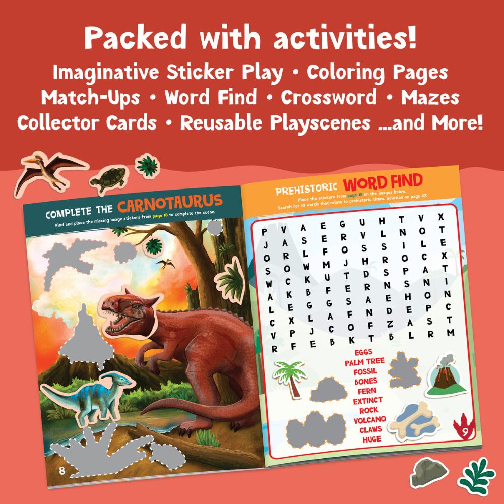 Peaceable Kingdom Activity Sticker Book - Dinosaurs