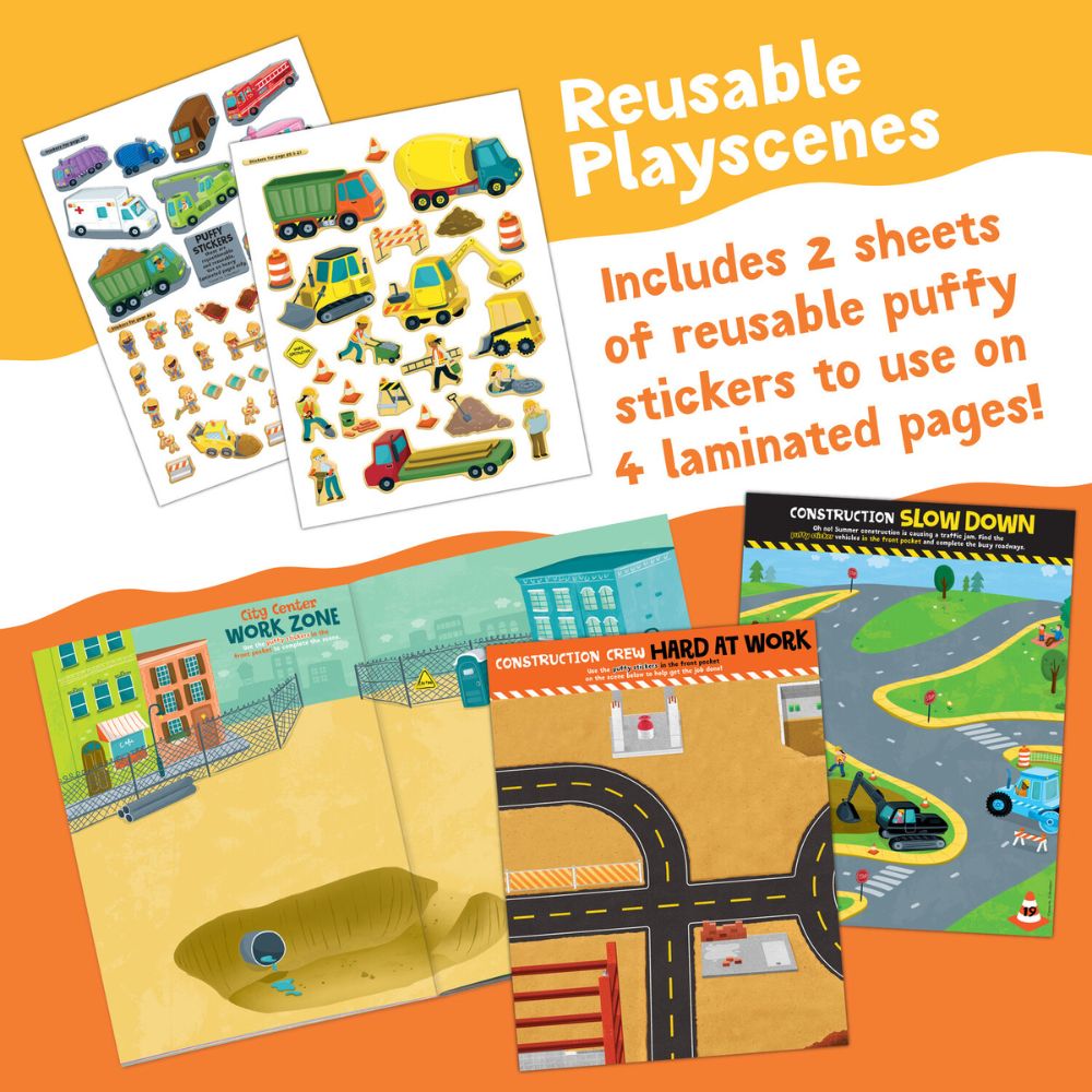 Peaceable Kingdom Activity Sticker Book - Build It! Construction