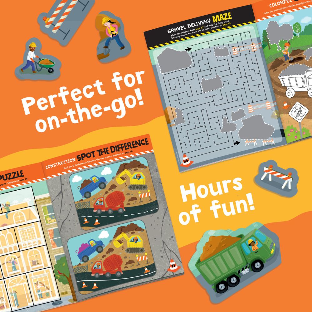 Peaceable Kingdom Activity Sticker Book - Build It! Construction