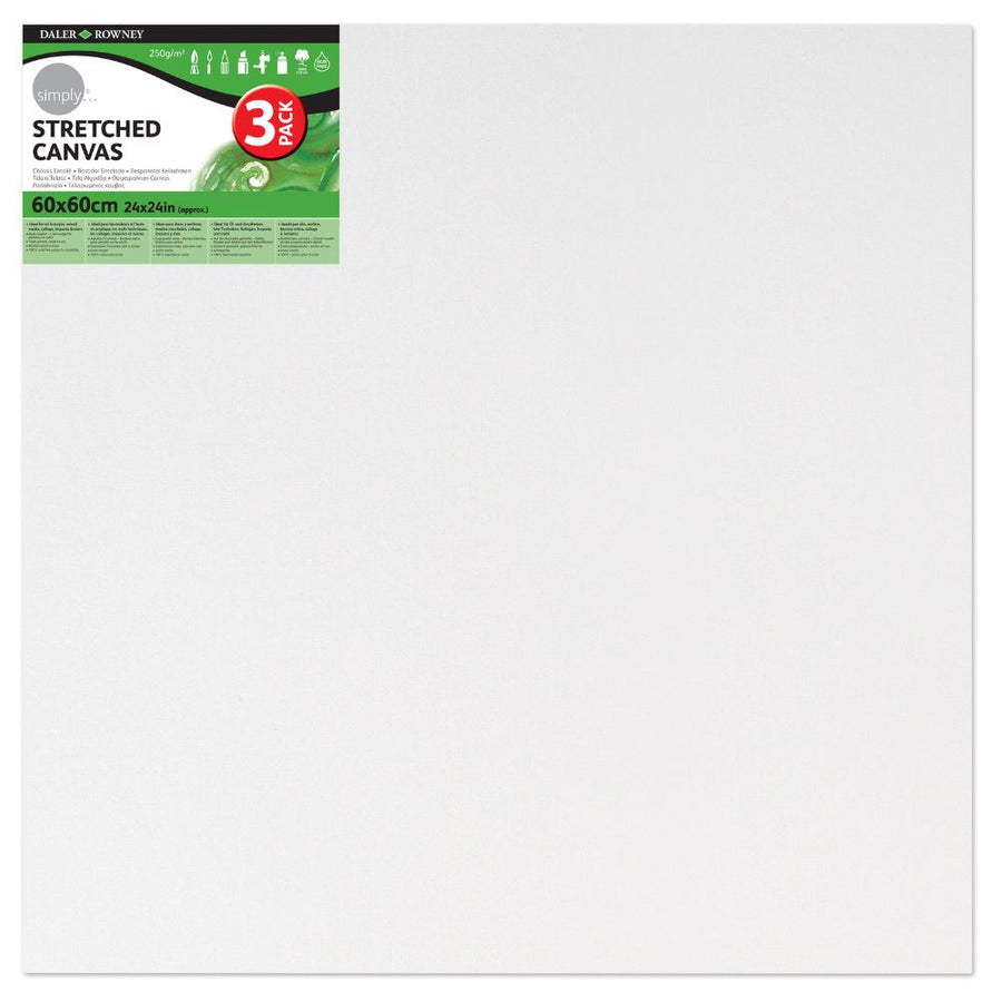 Daler Simply Canvas 3pk - 60 x 60cm / 24 x 24"