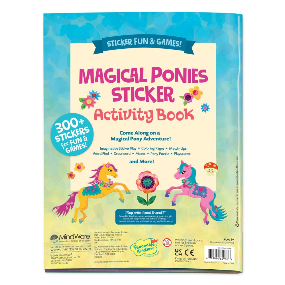 Peaceable Kingdom Activity Sticker Book - Magical Ponies