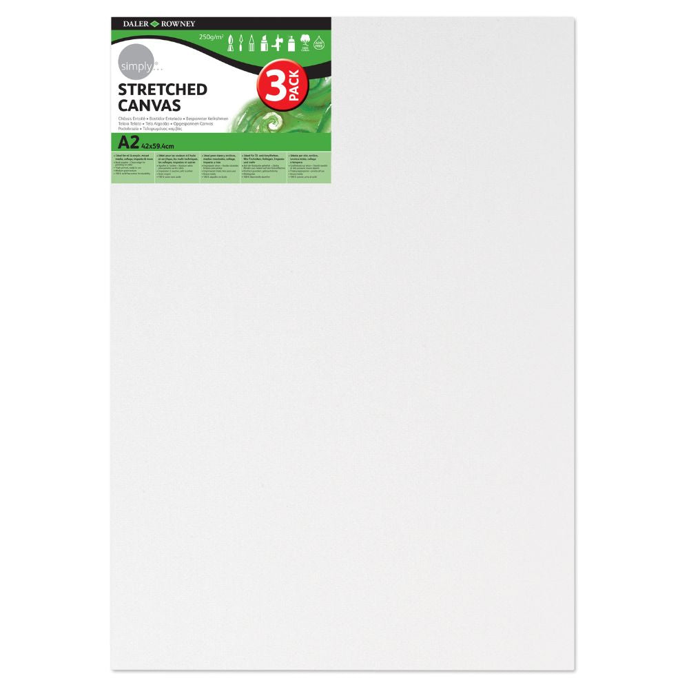 Daler Simply Canvas 3pk - A2 42 x 59.4cm