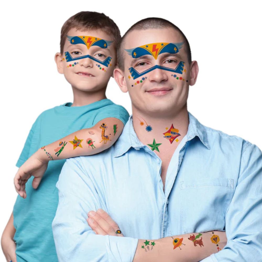 Avenir Face Sticker & Tattoos - Superheroes