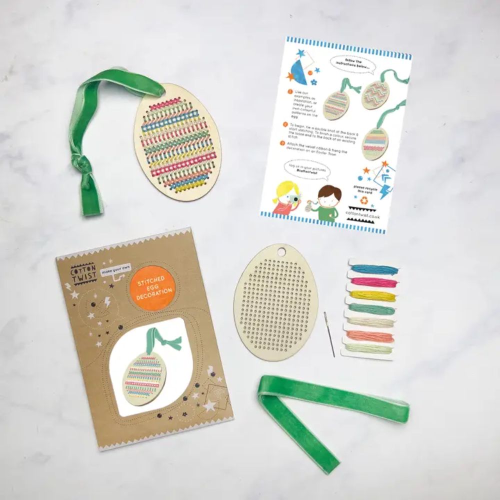 Cotton Twist Make Your Own Stitched Egg Decoration