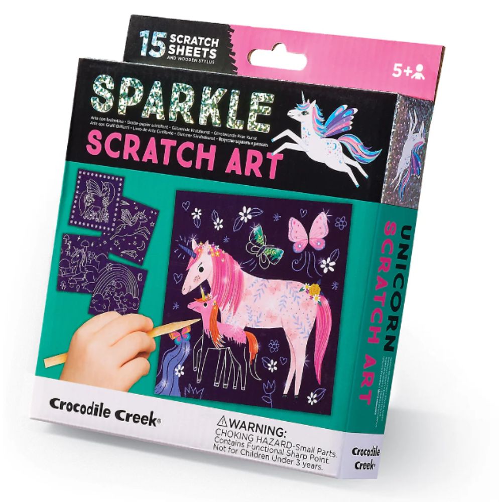 Crocodile Creek Sparkle Scratch Art - Unicorns