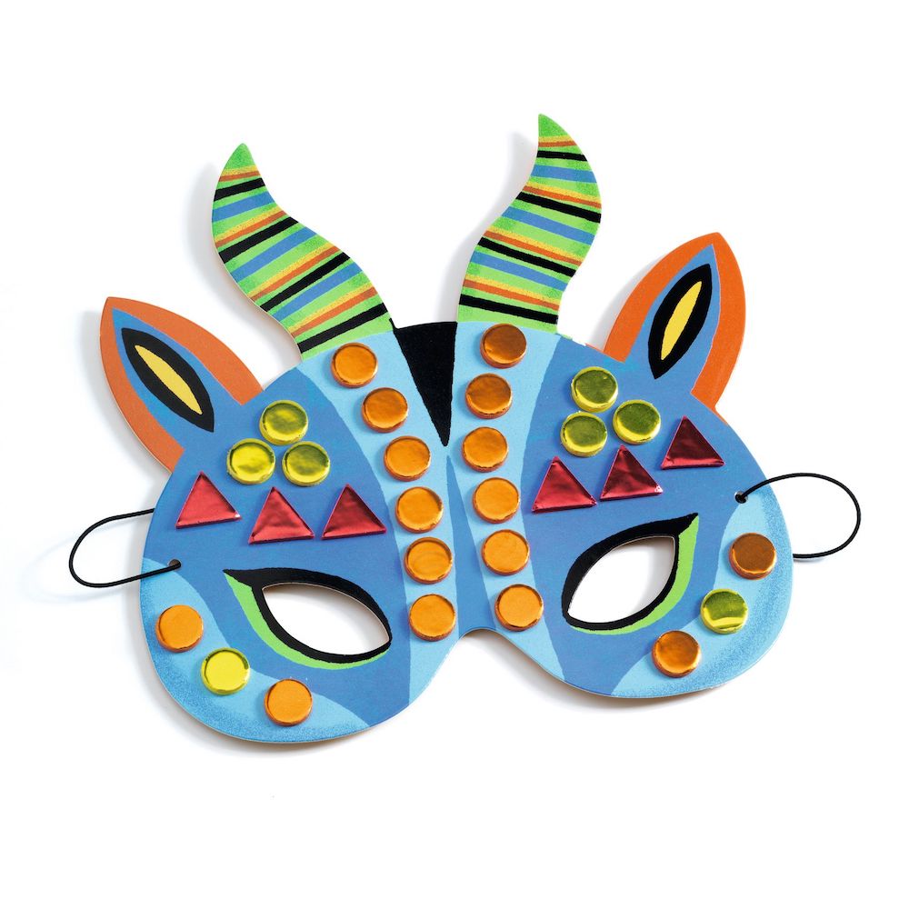 Djeco Do It Yourself - 8 Mosaic Masks to Decorate Jungle