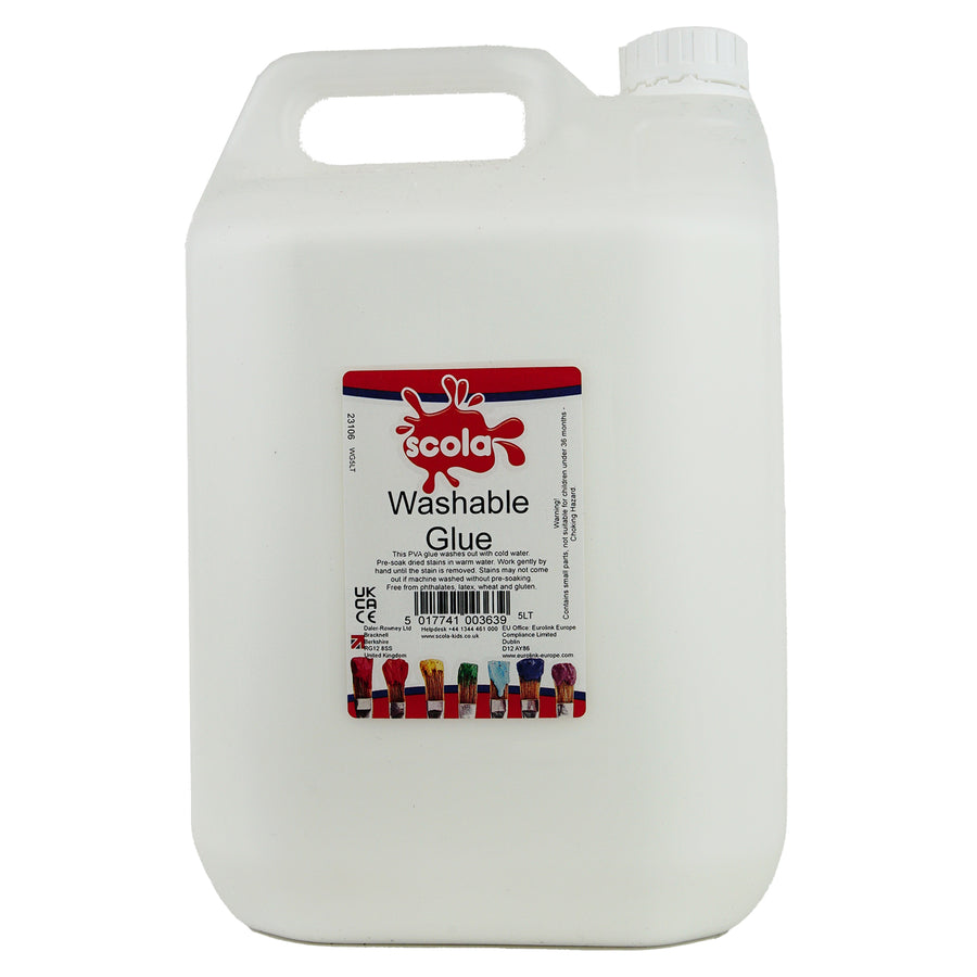 Scola Washable PVA Kids Glue - 5L - Perfect for slime making