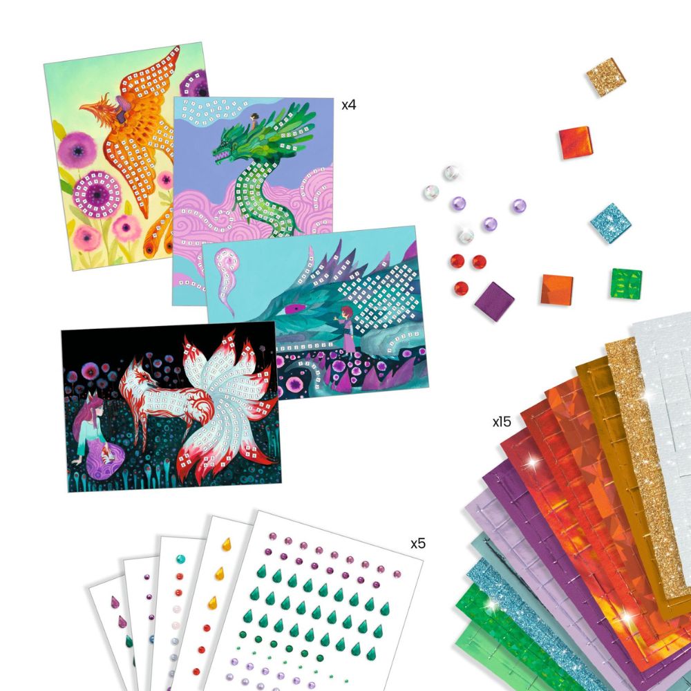 Djeco Mythical Creatures Mosaic Kit | Djeco Mosaics For Kids