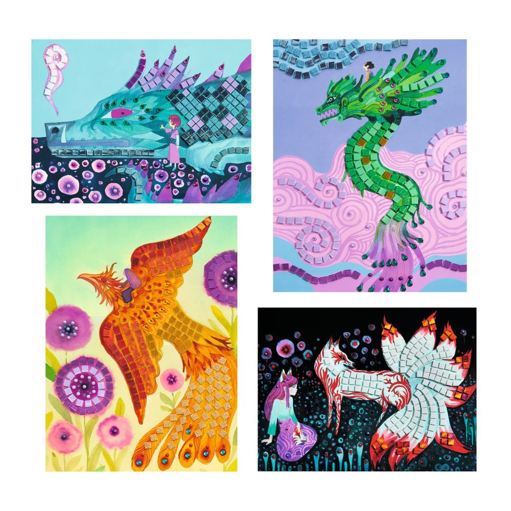 Djeco Mythical Creatures Mosaic Kit | Djeco Mosaics For Kids