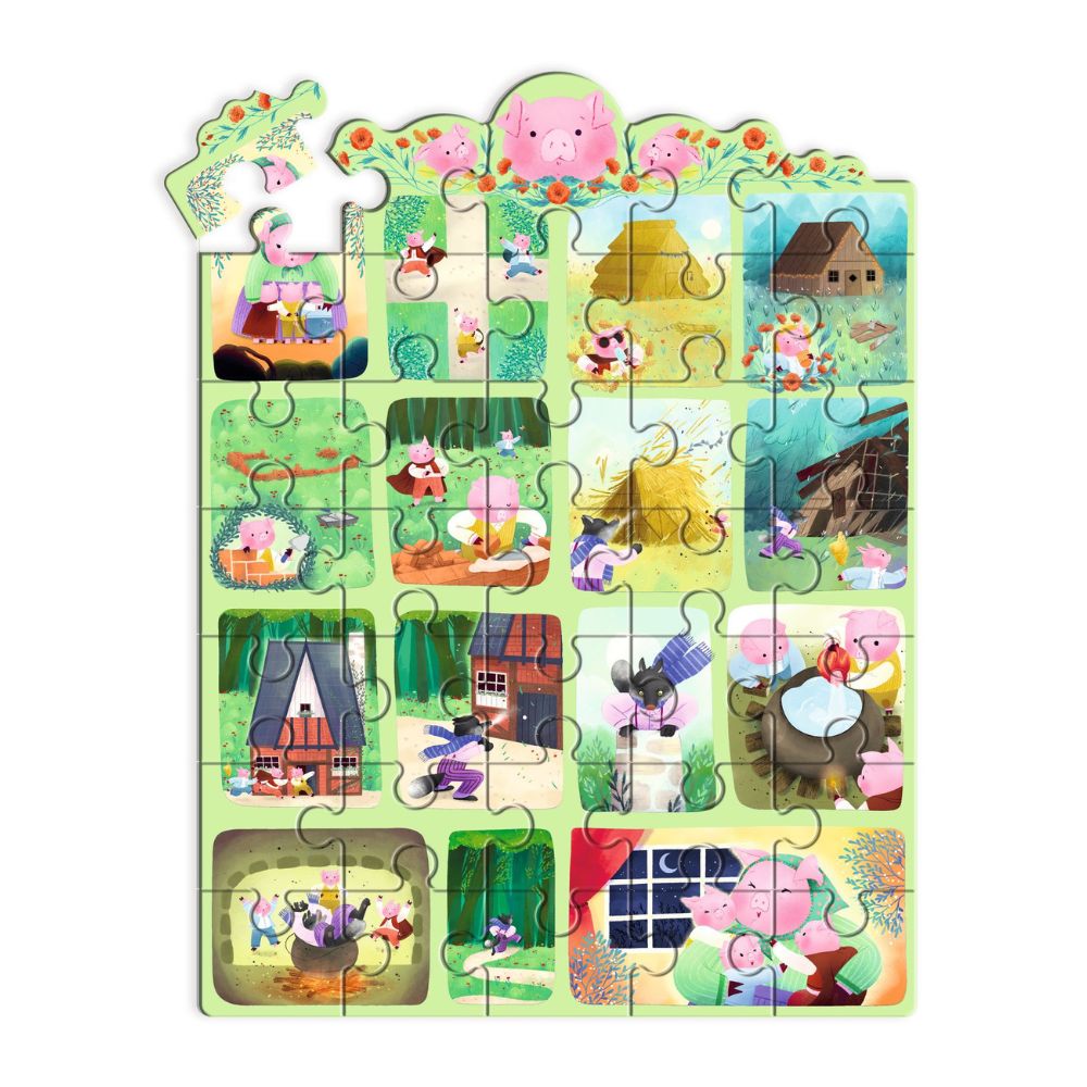 Djeco Story Puzzle Three Little Pigs DJ07051 1000 x 1000