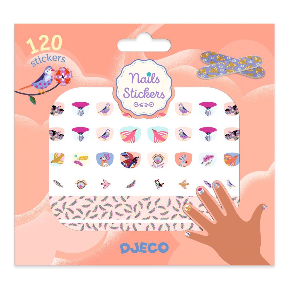 Djeco nail stickers - feathers