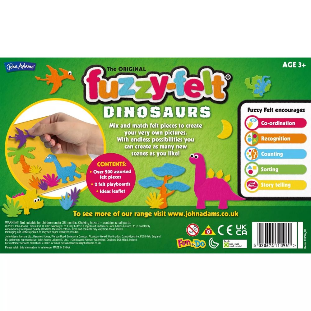 Fuzzy Felt Dinosaurs - Bumper Drawer Box