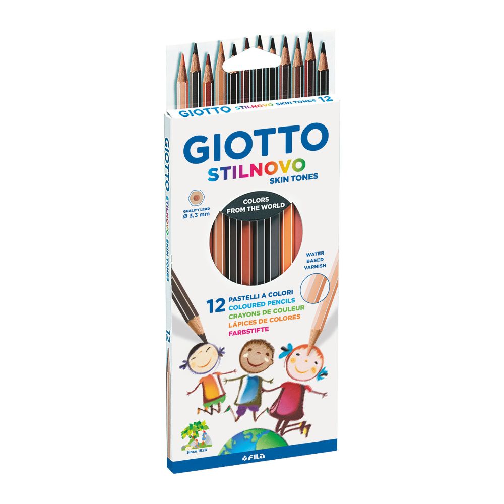 Giotto Stilnovo Skin Tone Colour Pencils 12pcs