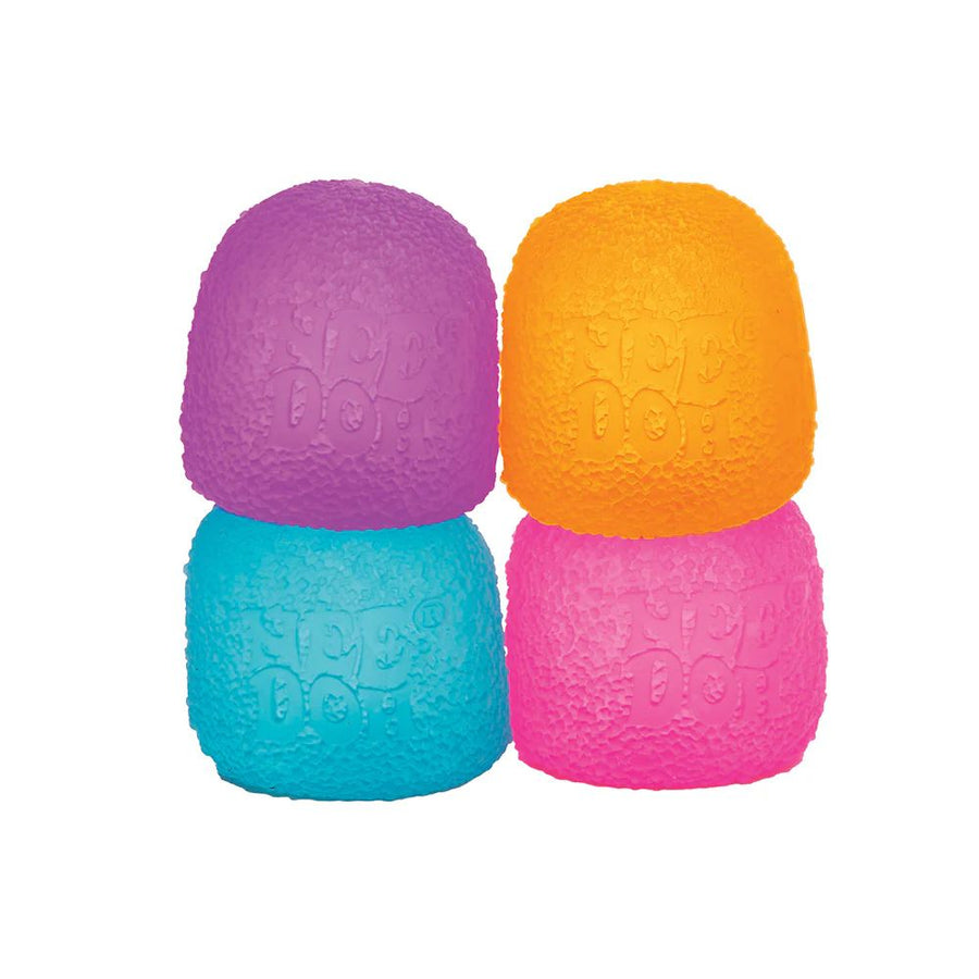 Brightly coloured NeeDoh stress ball for fidgeting and relaxation