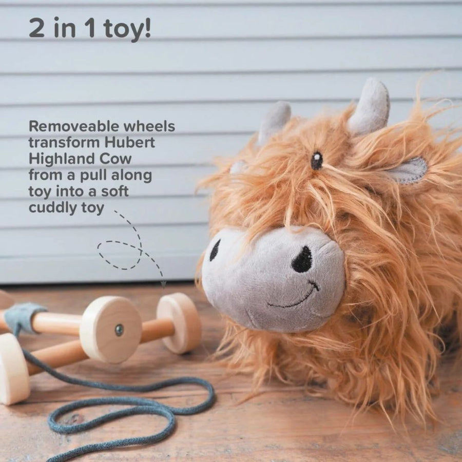 Highland Cow Pull Along Toy - Little Bird Told Me