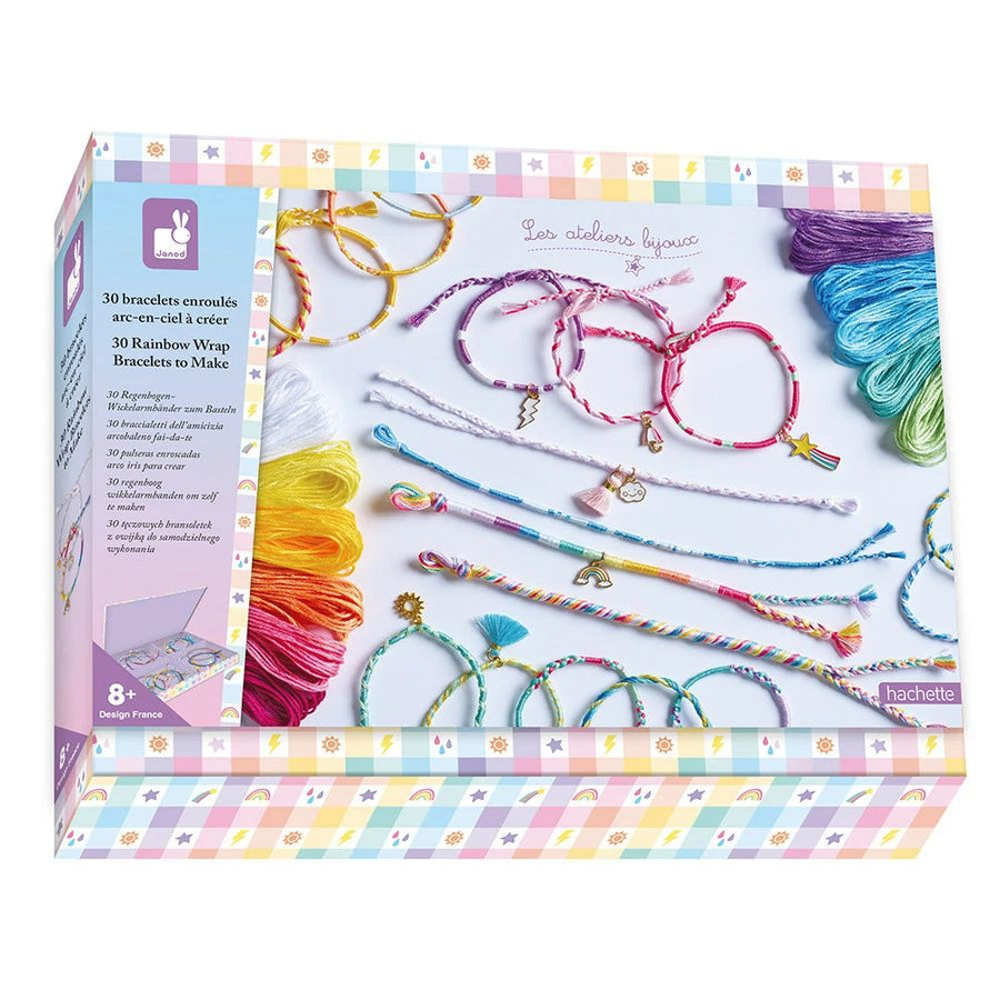 Janod 30 Rainbow Wrap Bracelets to Make