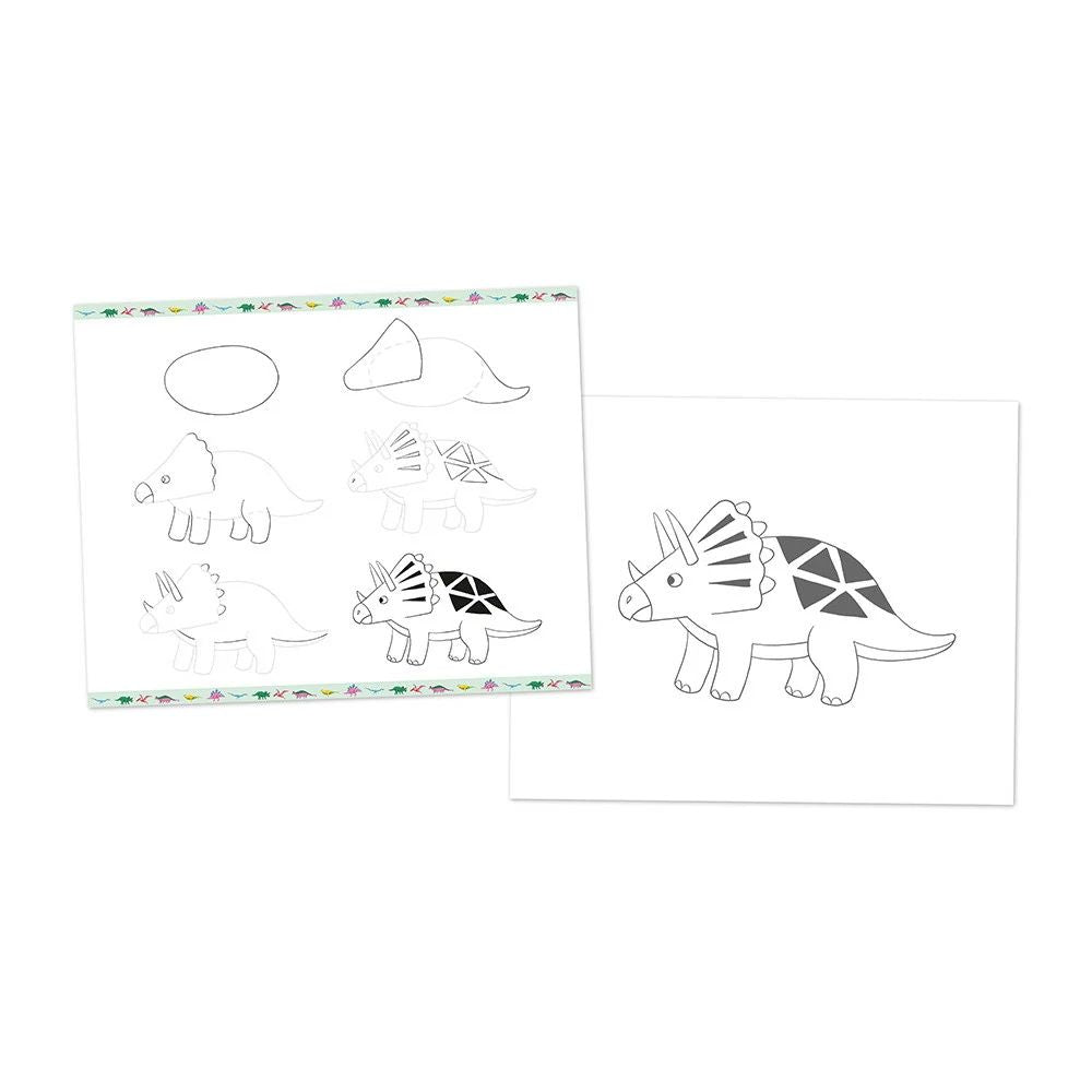 Janod Step-by-Step Drawing - Dinosaurs