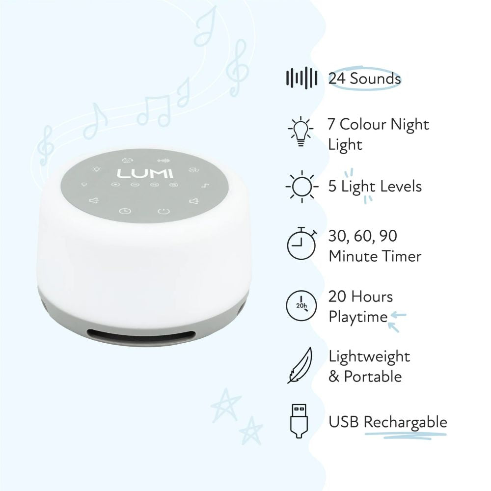 LUMI 2 in 1 White Noise Machine & Night Light