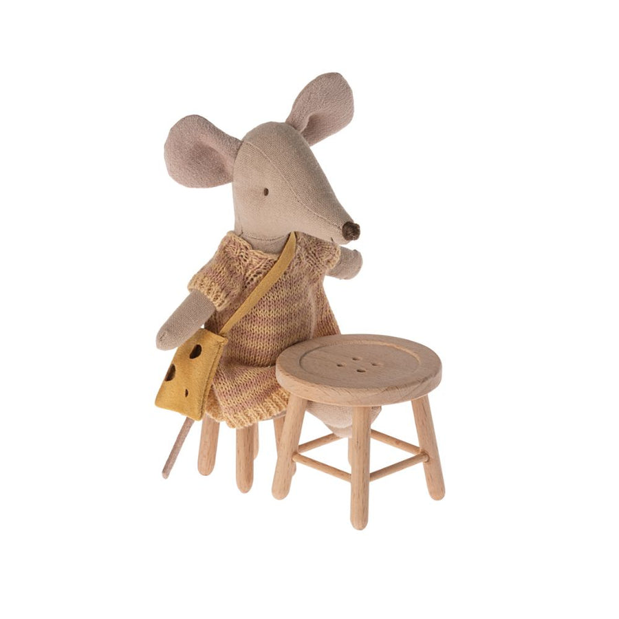 Maileg Mouse Table and Stool Set