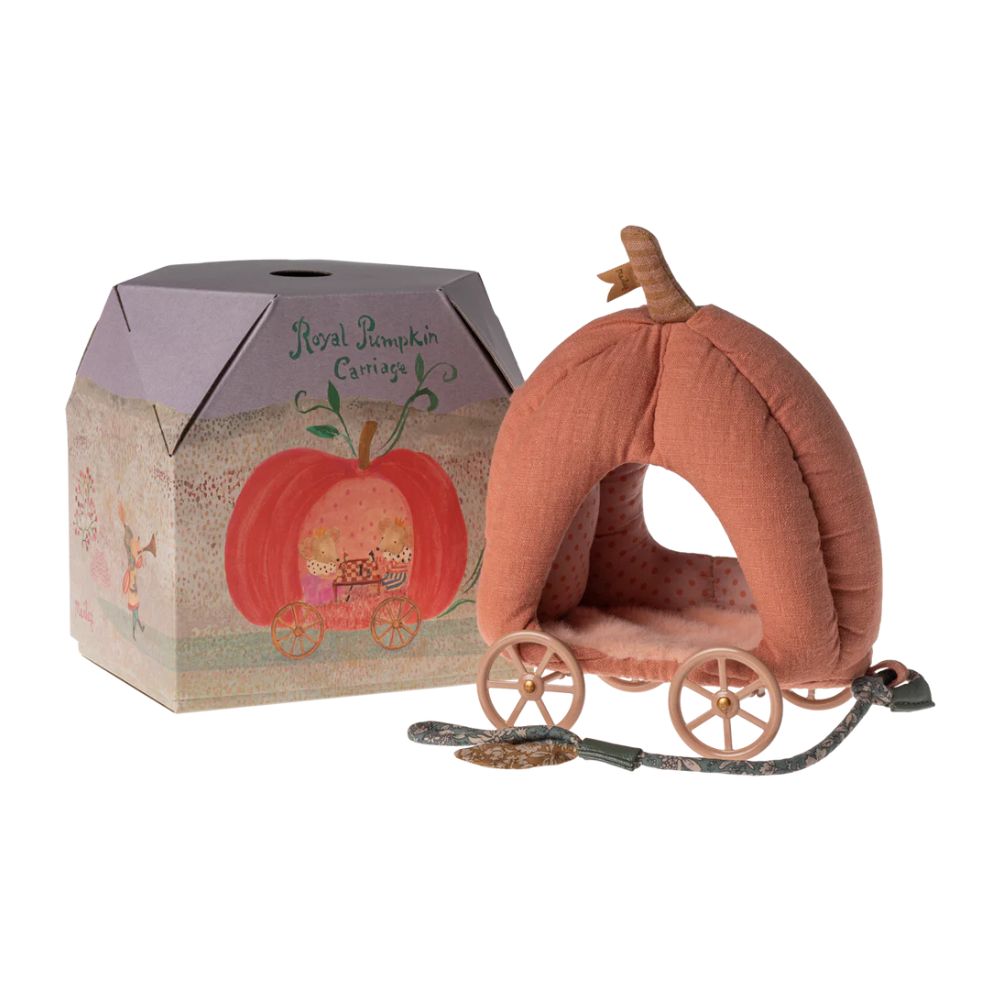 Maileg Pumpkin Carriage, Mouse - 11-4403-00