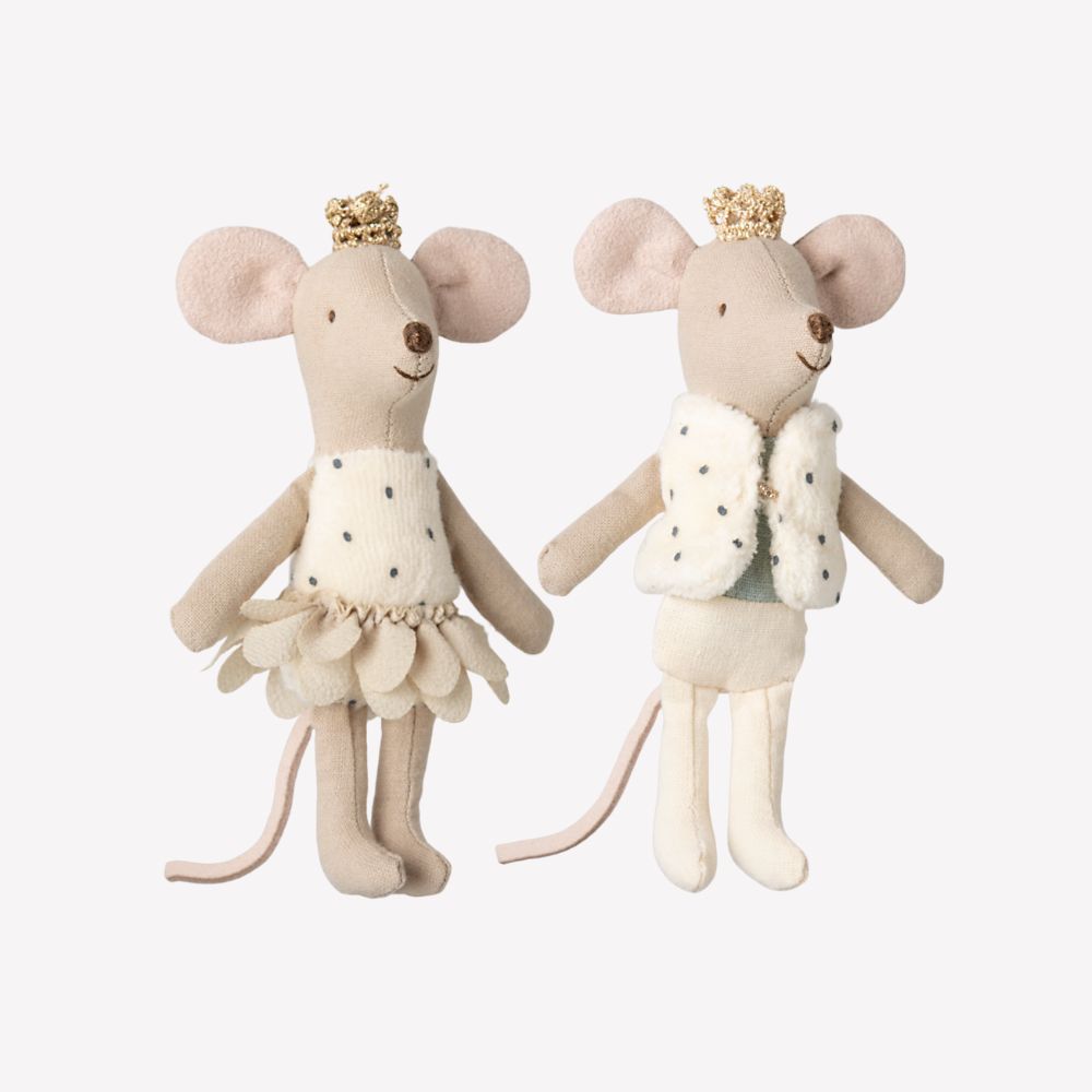 Maileg Royal Twins Mice, Little Sister and Brother Matchbox Mice 