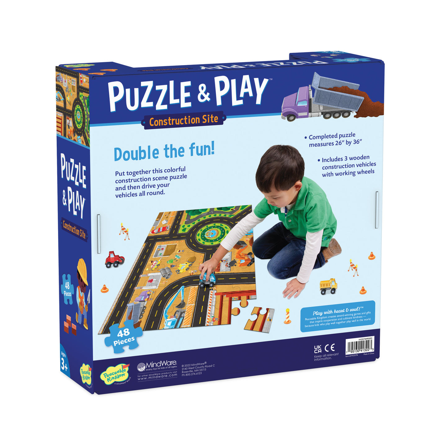 Peaceable Kingdom - Puzzle & Play Construction Site