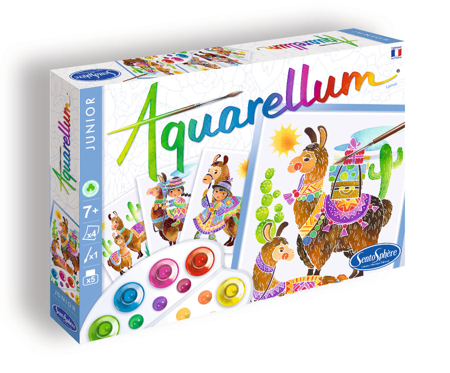 Aquarellum Junior Llamas - Paint by Numbers for Kids