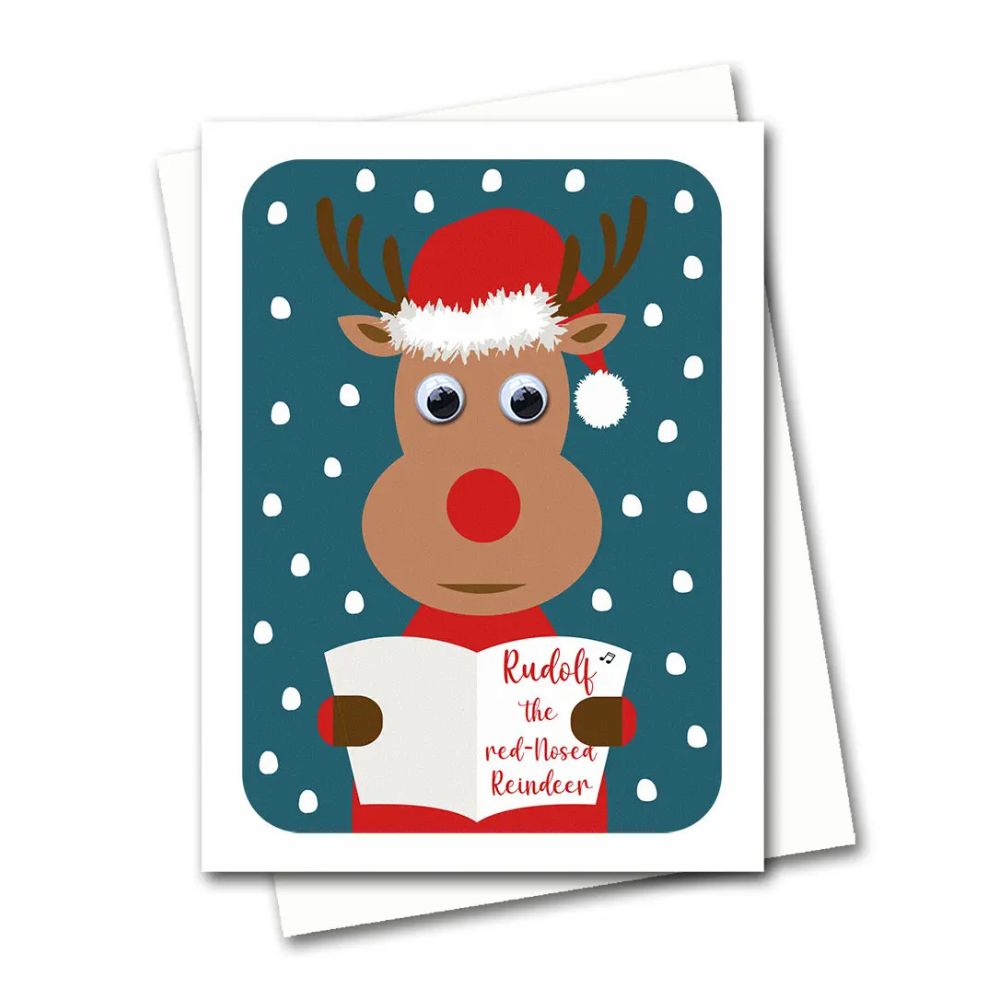 Rudolph Reindeer Christmas Card