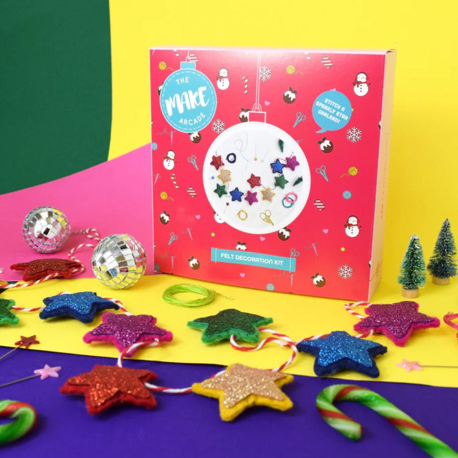 The Make Arcade Sparkly Star Christmas Garland Sewing Kit