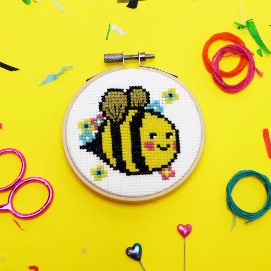 The Make Arcade Bella Bee Cross Stitch Craft Kit