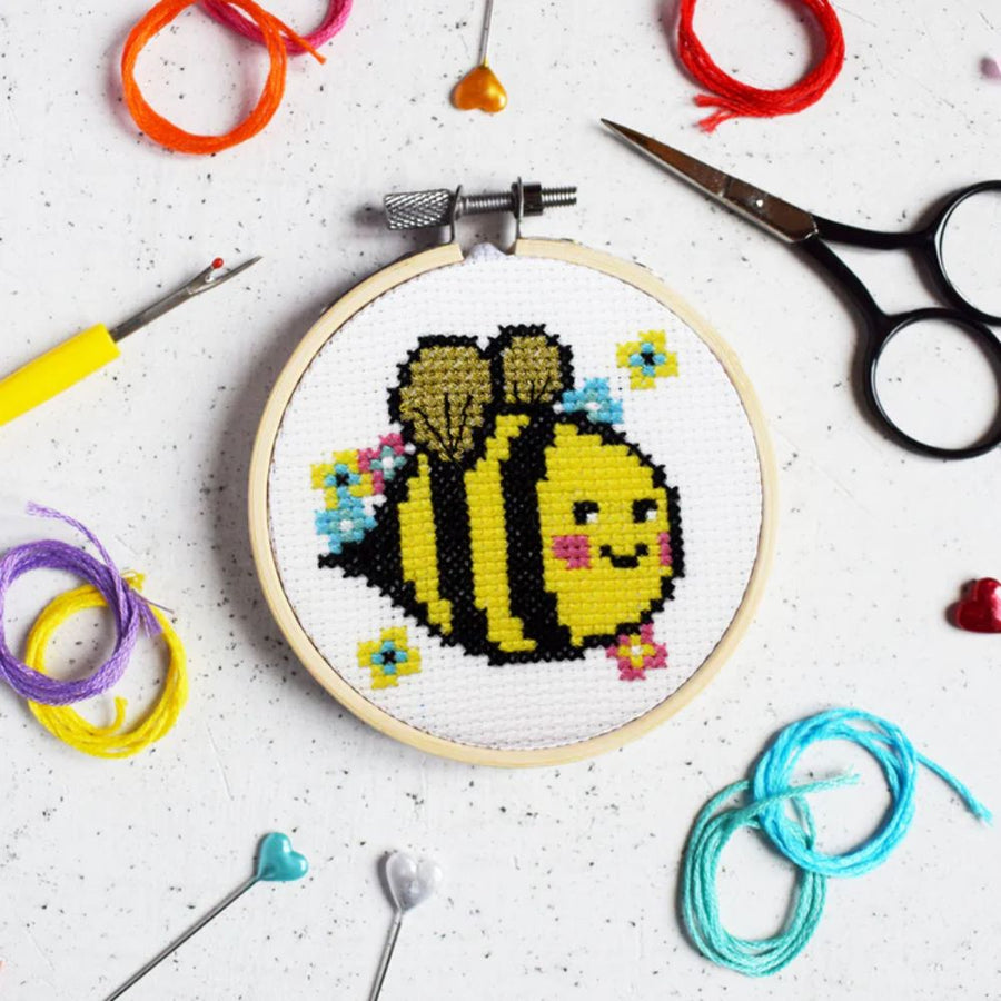 The Make Arcade Bella Bee Cross Stitch Craft Kit